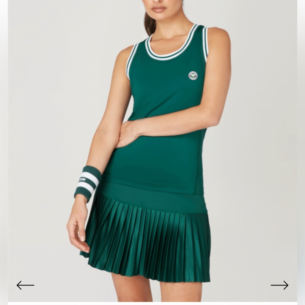 Wimbledon Women's Core Performance Tennis skirt pleated - Green